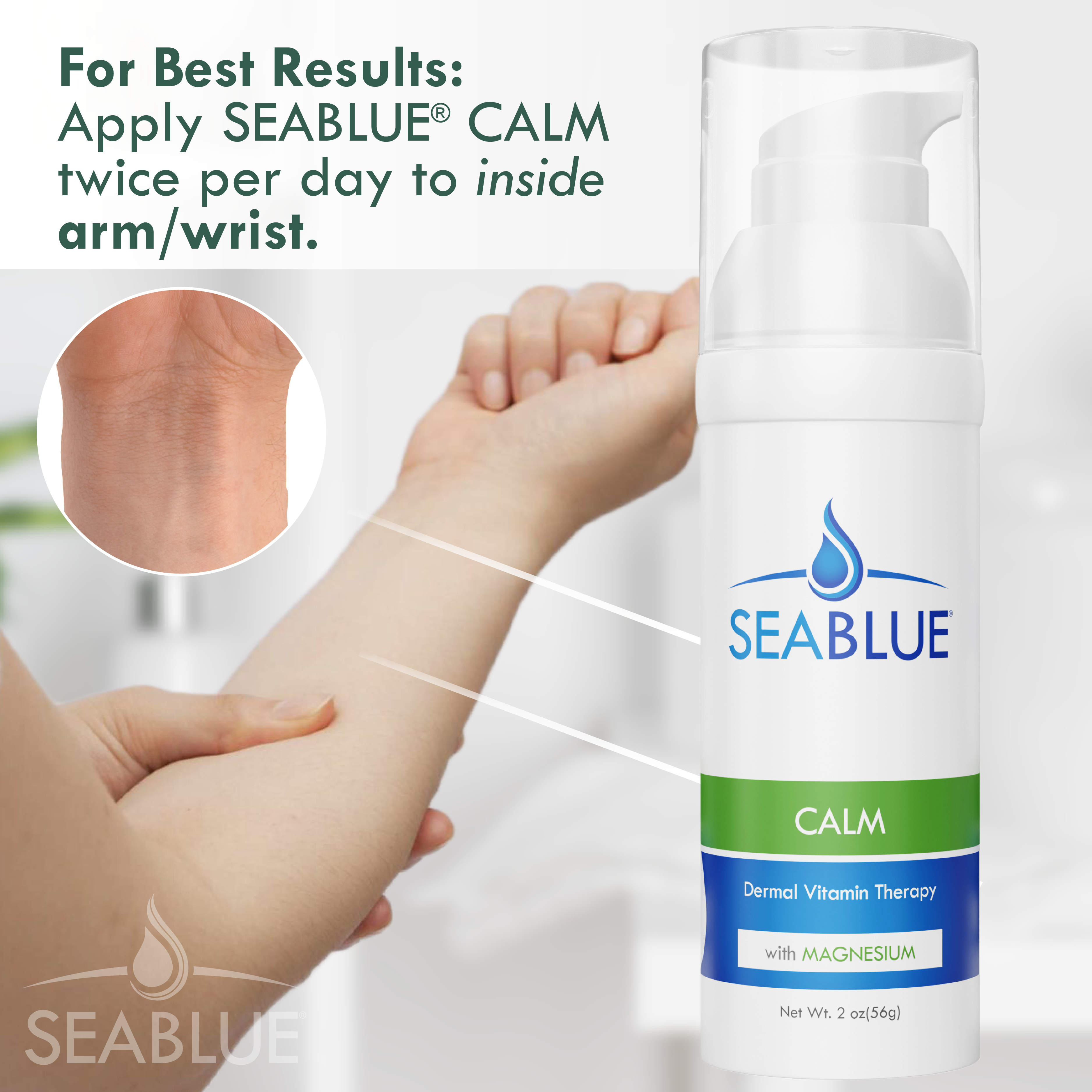 SEABLUE® Calm Dermal Vitamin Cream with Magnesium